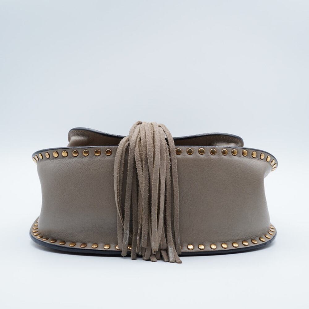 Chloe Grey Hudson Whipstitch Leather Shoulder Bag - Picture 3 of 8